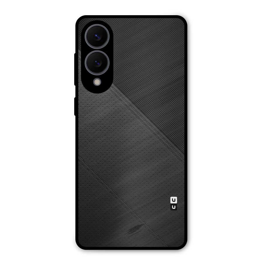 Black Polka Stripe Metal Back Case for Galaxy S25 Edge