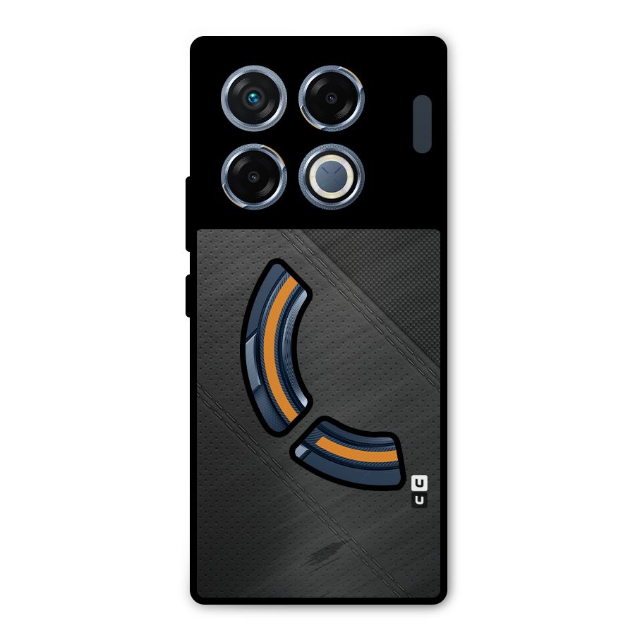 Black Polka Stripe Metal Back Case for Infinix GT 20 Pro