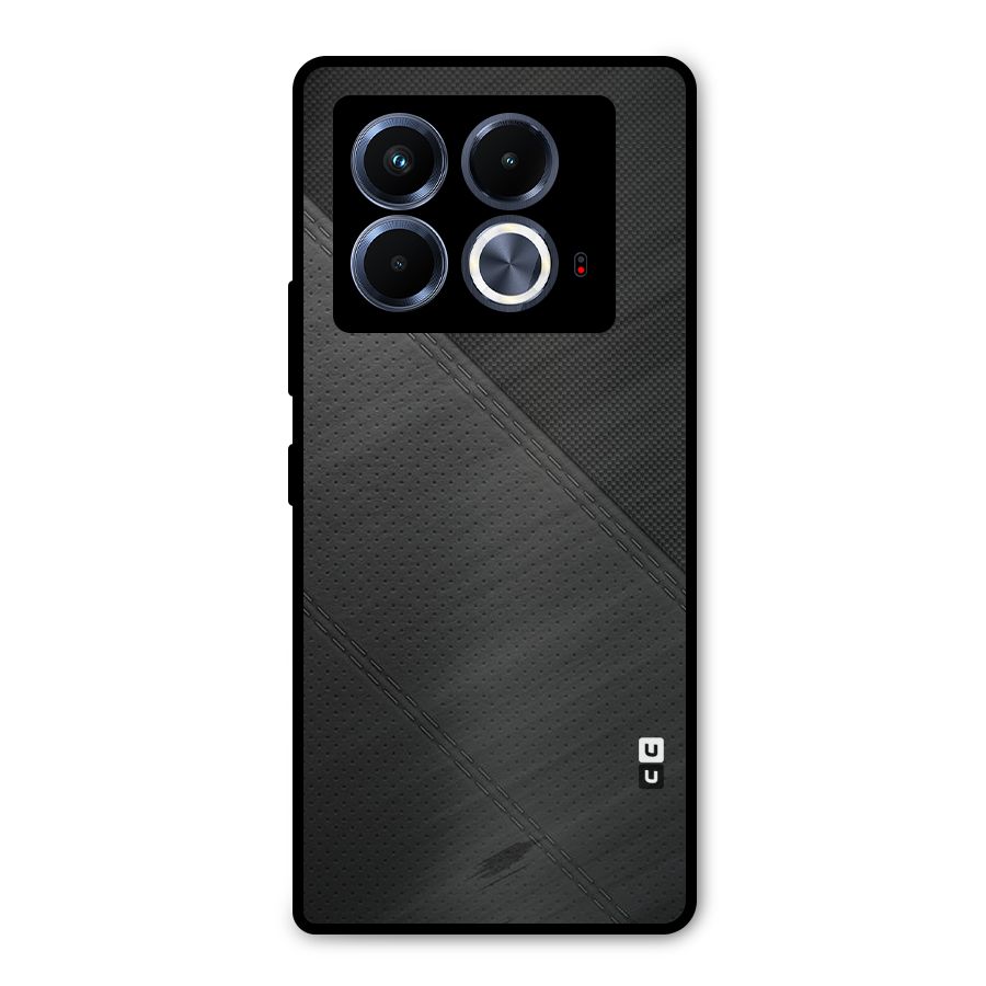 Black Polka Stripe Metal Back Case for Infinix Note 40 5G