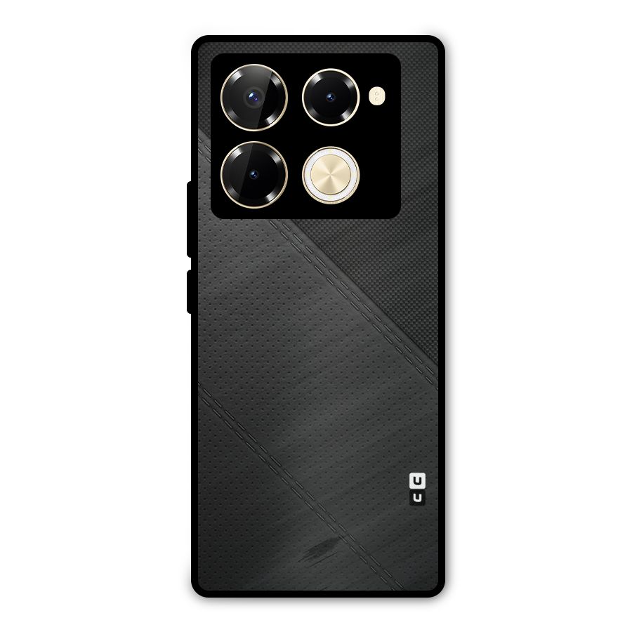 Black Polka Stripe Metal Back Case for Infinix Note 40 Pro