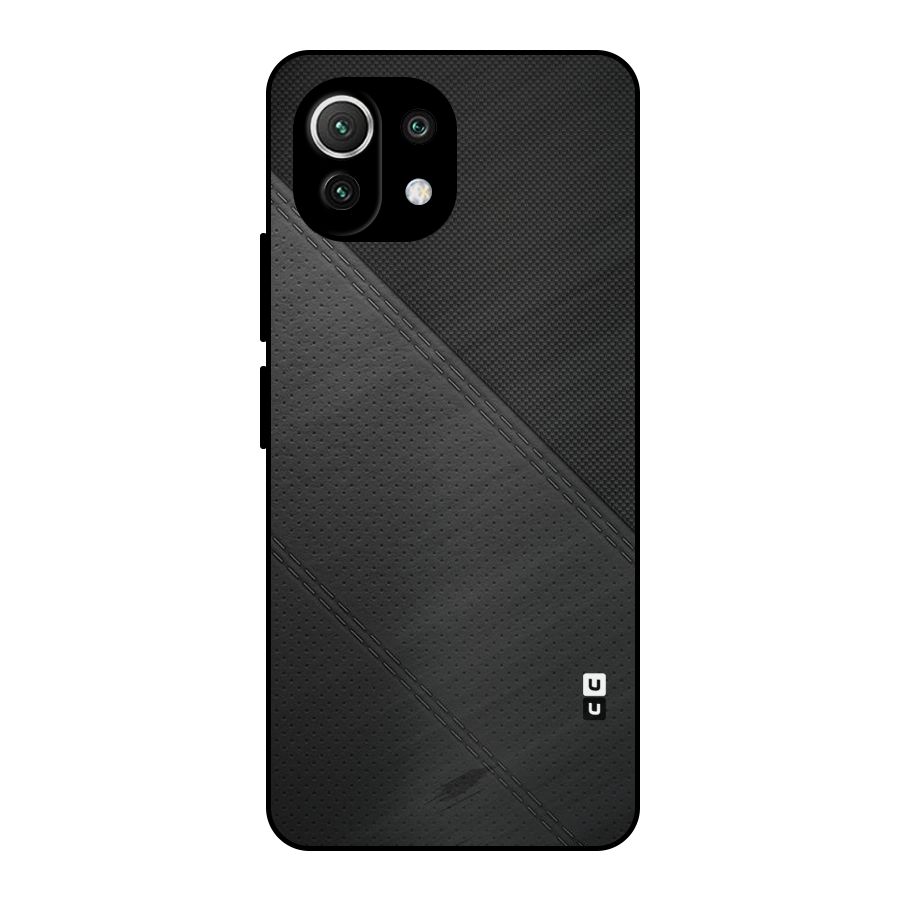 Black Polka Stripe Metal Back Case for Mi 11 Lite NE 5G