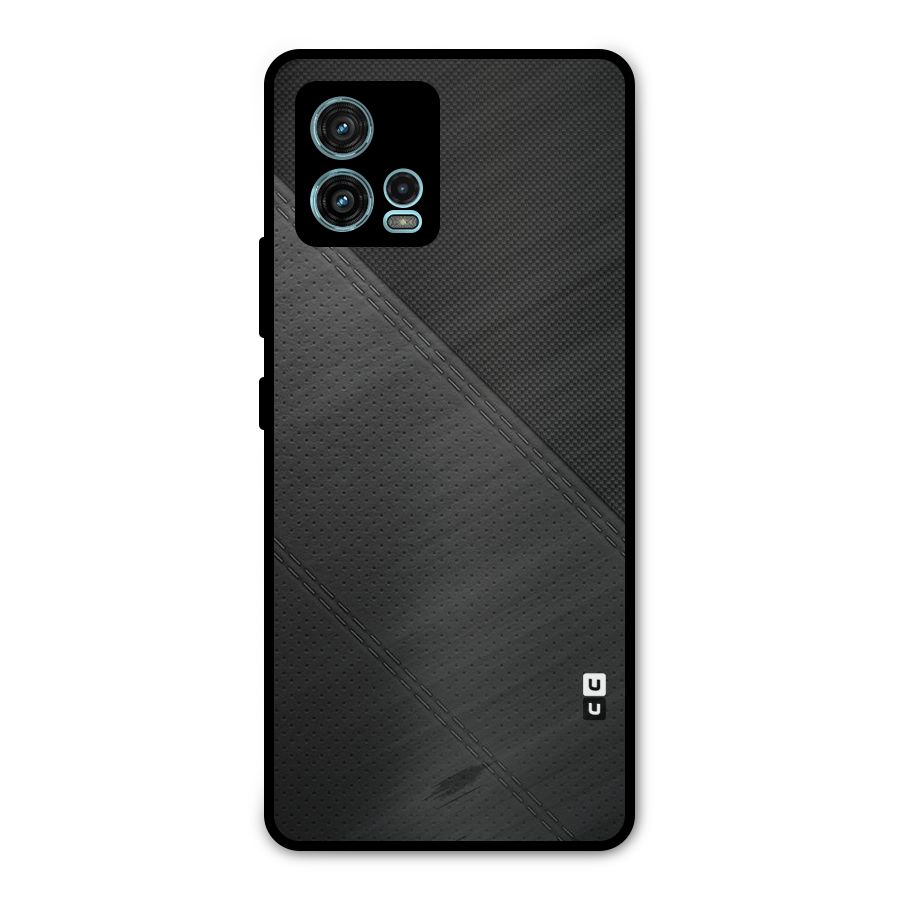 Black Polka Stripe Metal Back Case for Moto G72