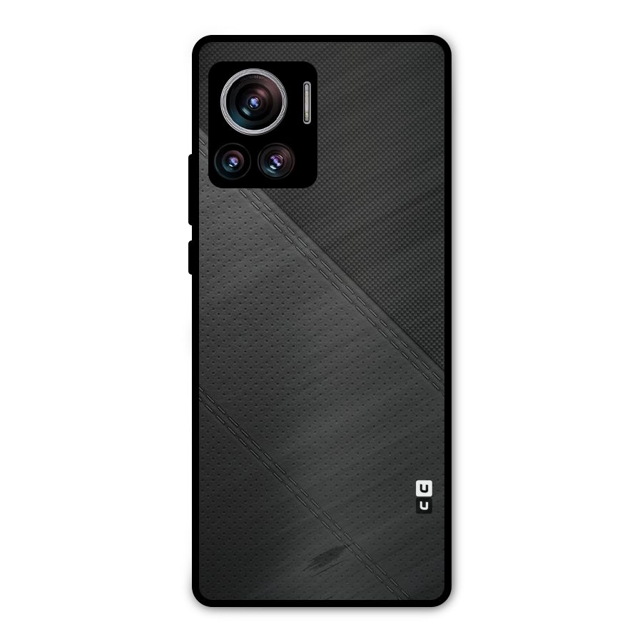 Black Polka Stripe Metal Back Case for Motorola Edge 30 Ultra