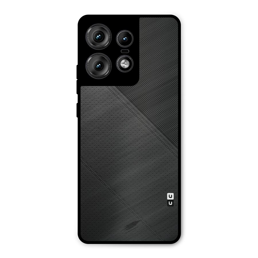 Black Polka Stripe Metal Back Case for Motorola Edge 50 Pro