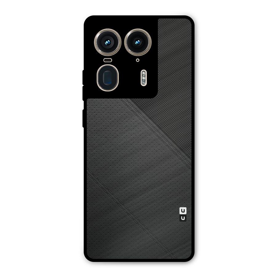 Black Polka Stripe Metal Back Case for Motorola Edge 50 Ultra