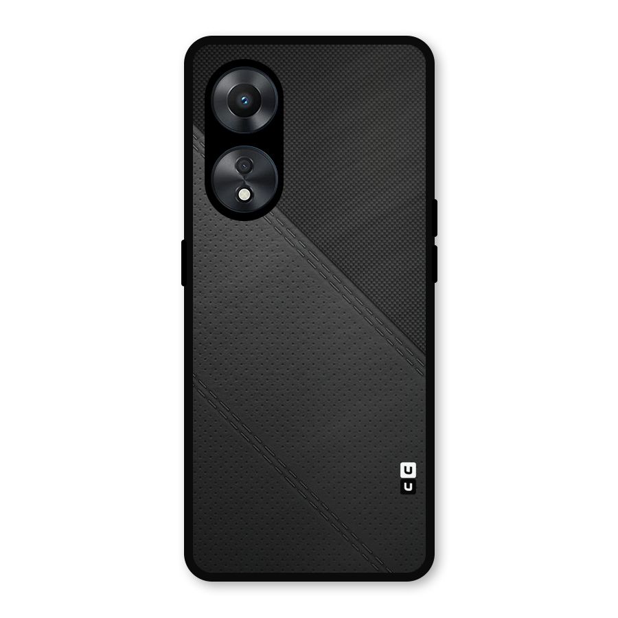 Black Polka Stripe Metal Back Case for Oppo A78