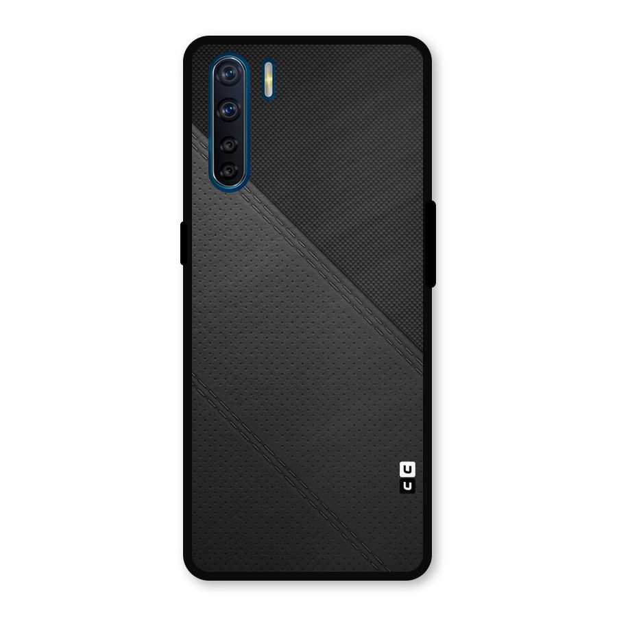 Black Polka Stripe Metal Back Case for Oppo F15