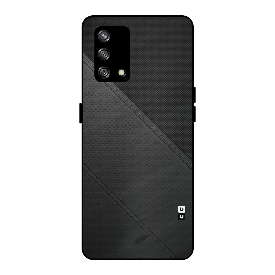 Black Polka Stripe Metal Back Case for Oppo F19
