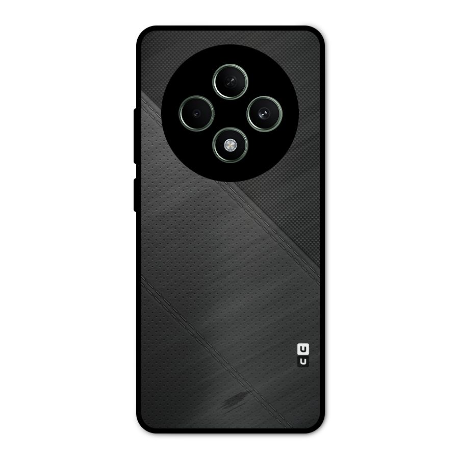 Black Polka Stripe Metal Back Case for Oppo F27