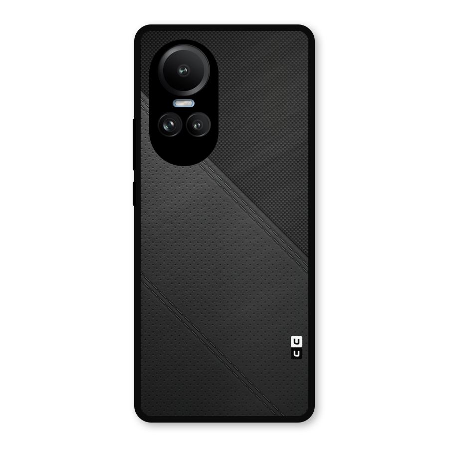 Black Polka Stripe Metal Back Case for Oppo Reno10 Pro