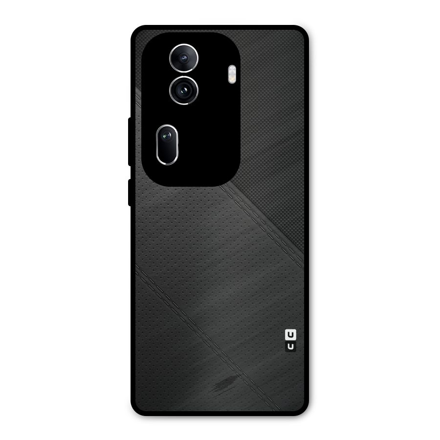 Black Polka Stripe Metal Back Case for Oppo Reno11 Pro 5G