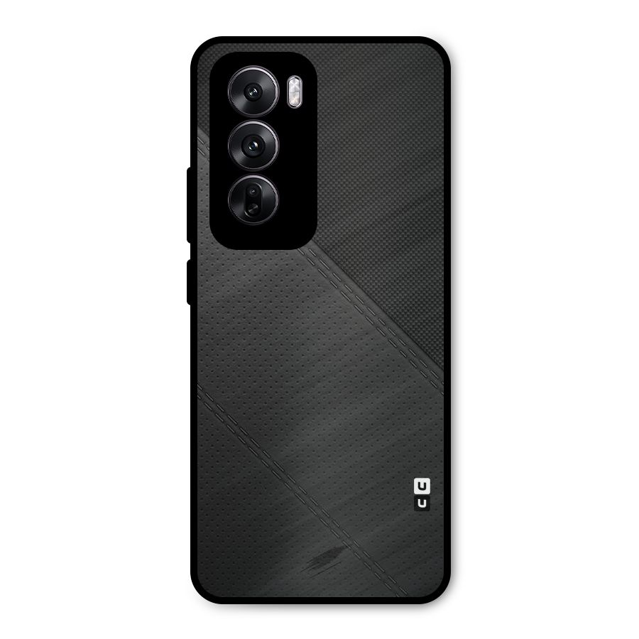 Black Polka Stripe Metal Back Case for Oppo Reno12