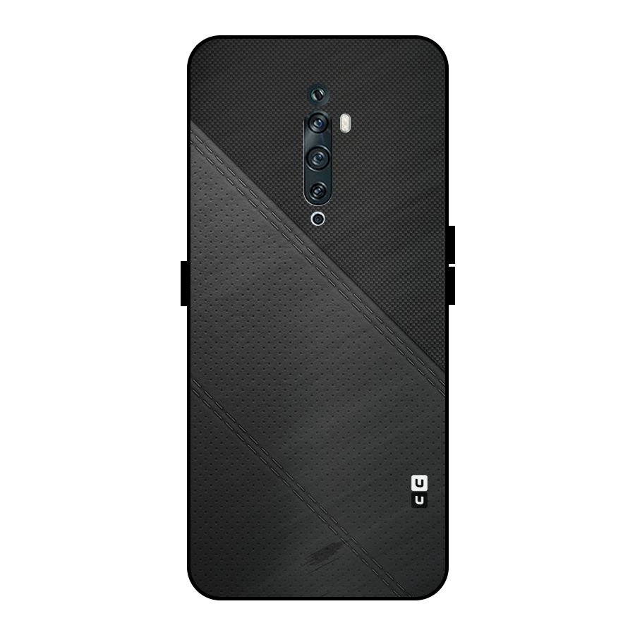 Black Polka Stripe Metal Back Case for Oppo Reno2 Z