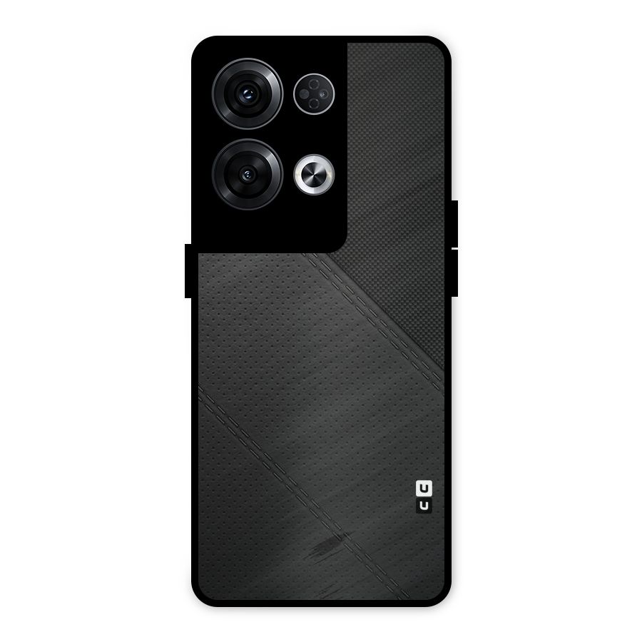 Black Polka Stripe Metal Back Case for Oppo Reno8 Pro 5G