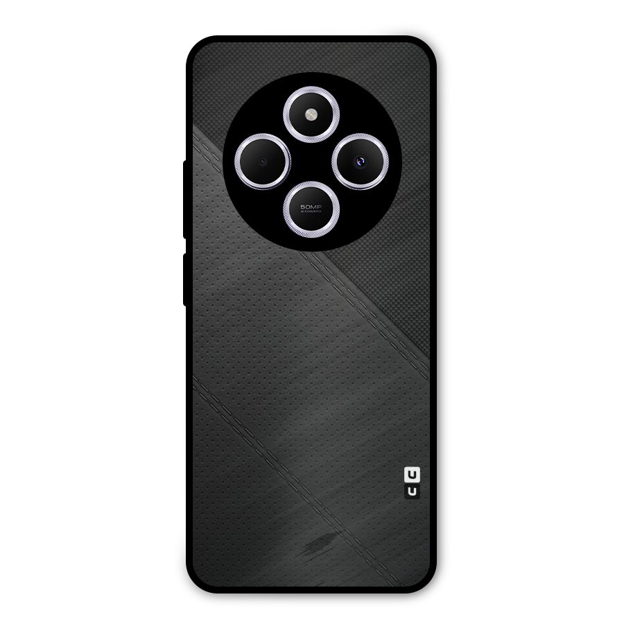 Black Polka Stripe Metal Back Case for Poco C75 5G