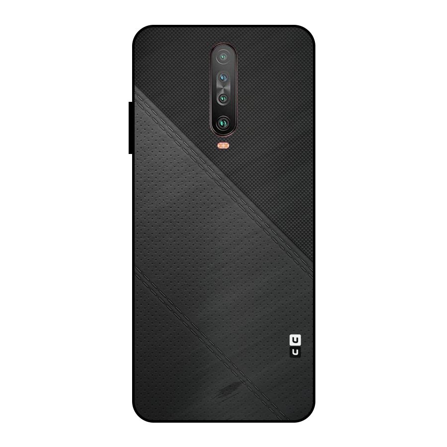 Black Polka Stripe Metal Back Case for Poco X2