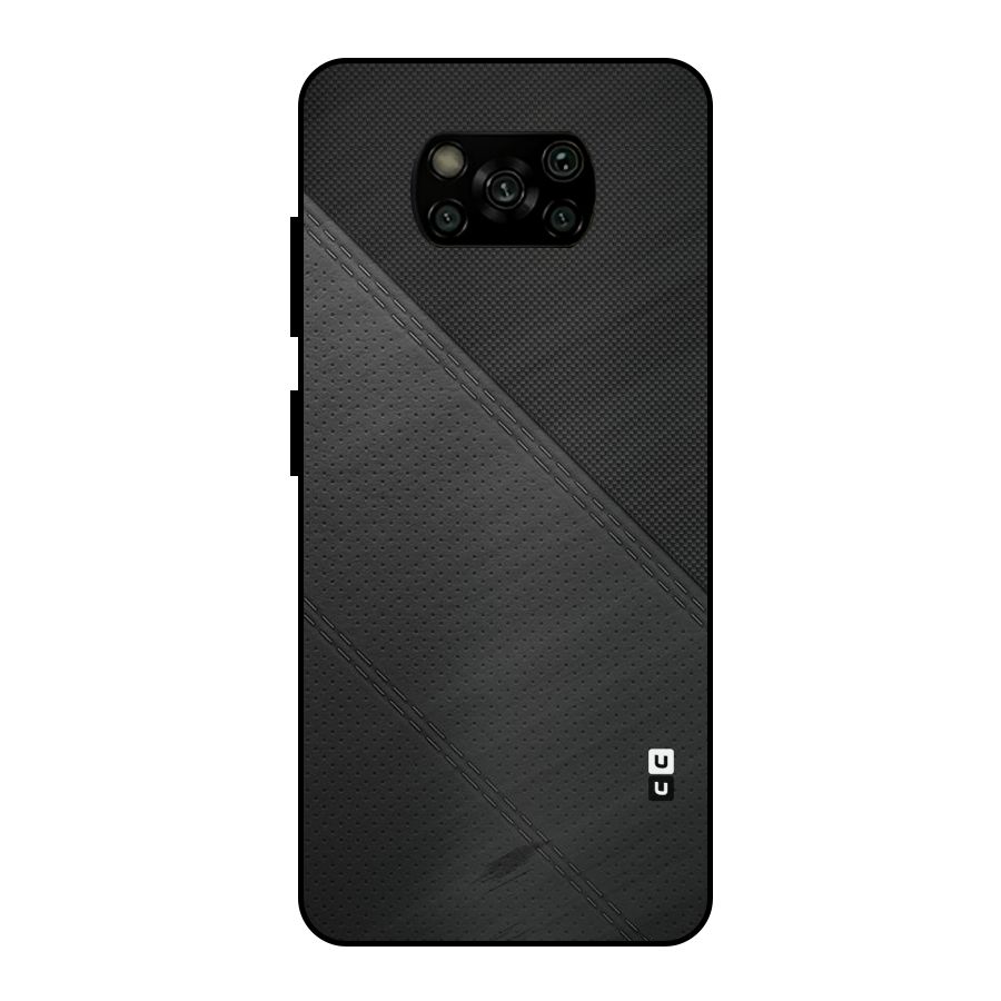 Black Polka Stripe Metal Back Case for Poco X3