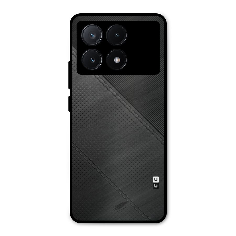 Black Polka Stripe Metal Back Case for Poco X6 Pro