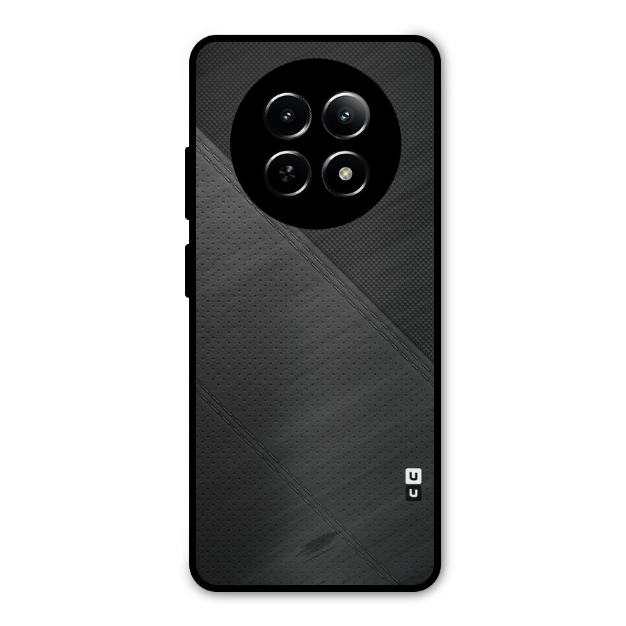 Black Polka Stripe Metal Back Case for Realme 12 5G
