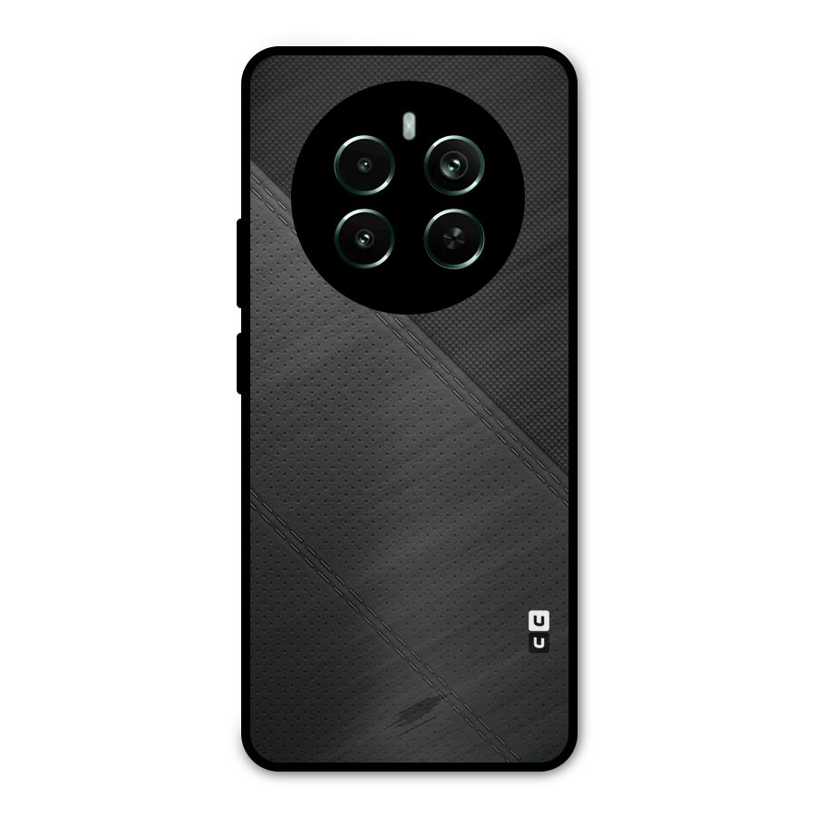 Black Polka Stripe Metal Back Case for Realme 12 Pro Plus