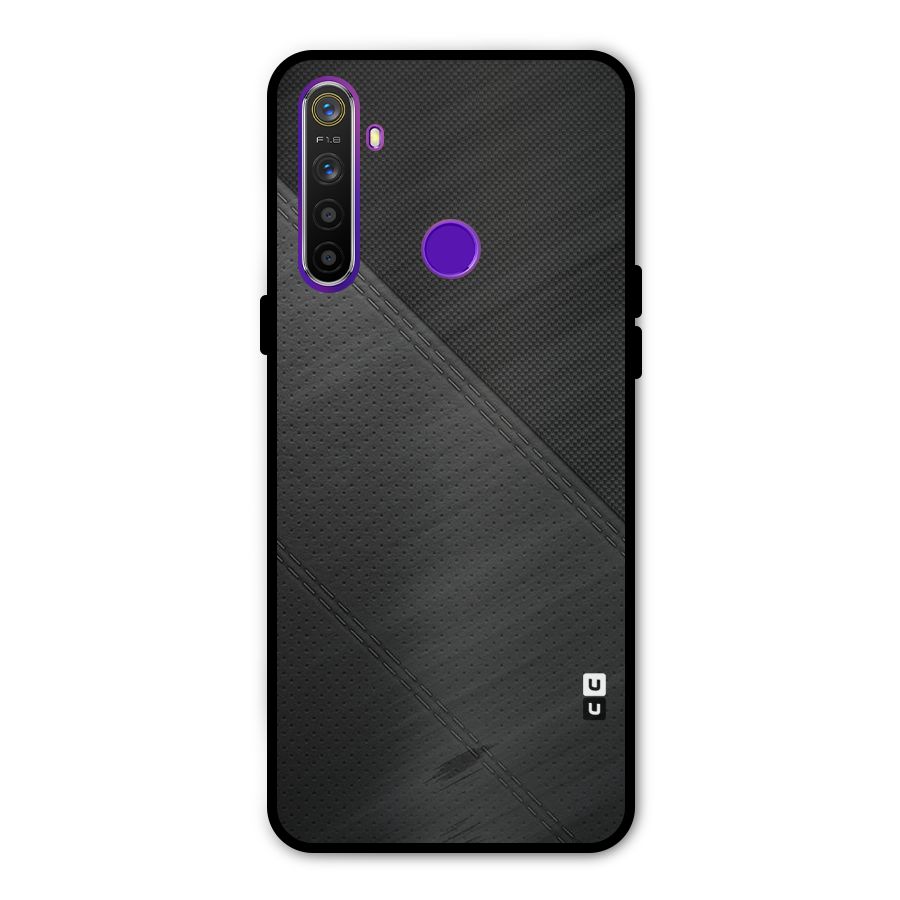 Black Polka Stripe Metal Back Case for Realme 5i