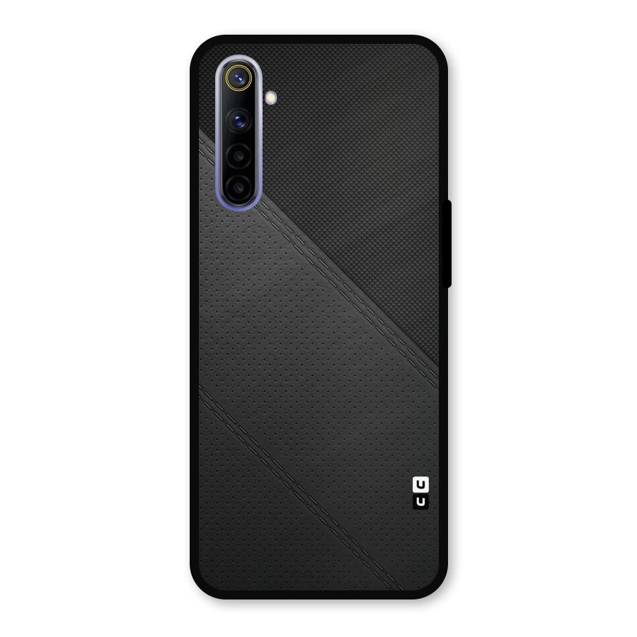 Black Polka Stripe Metal Back Case for Realme 6i