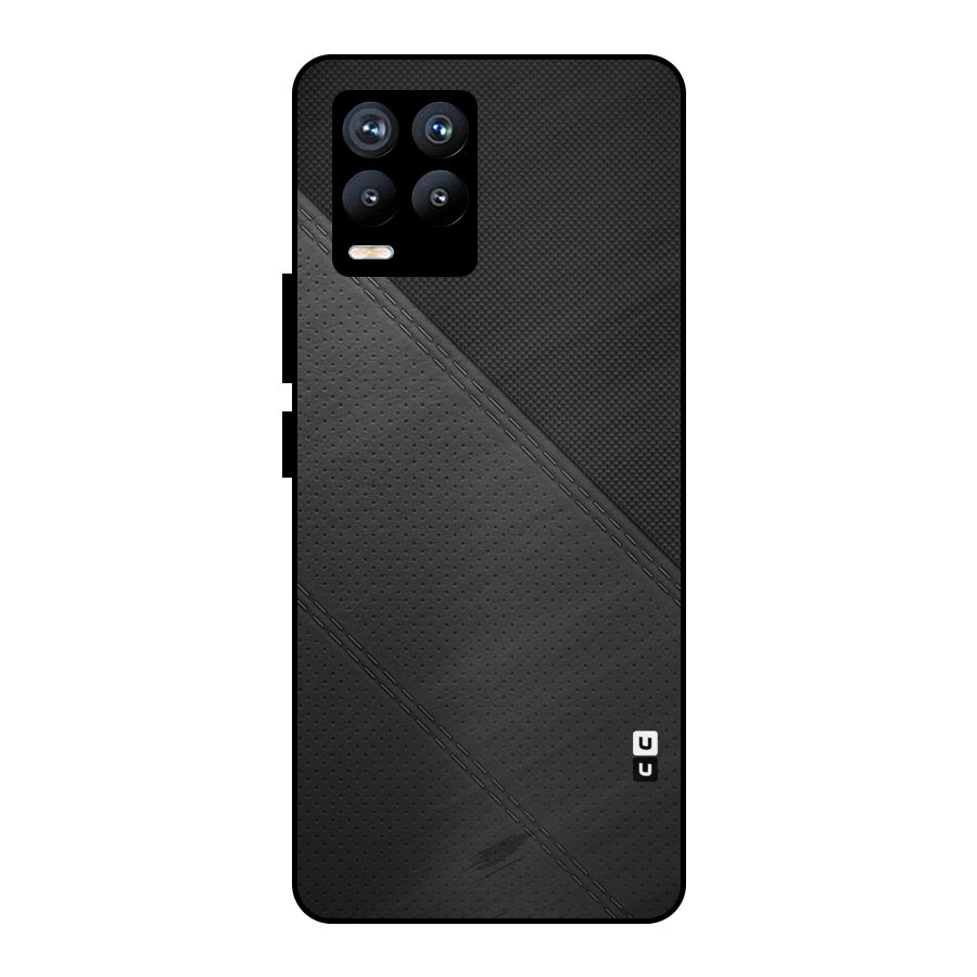 Black Polka Stripe Metal Back Case for Realme 8