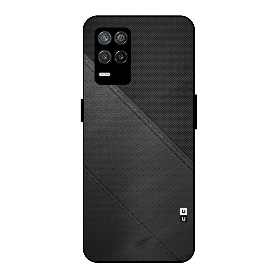 Black Polka Stripe Metal Back Case for Realme 8 5G