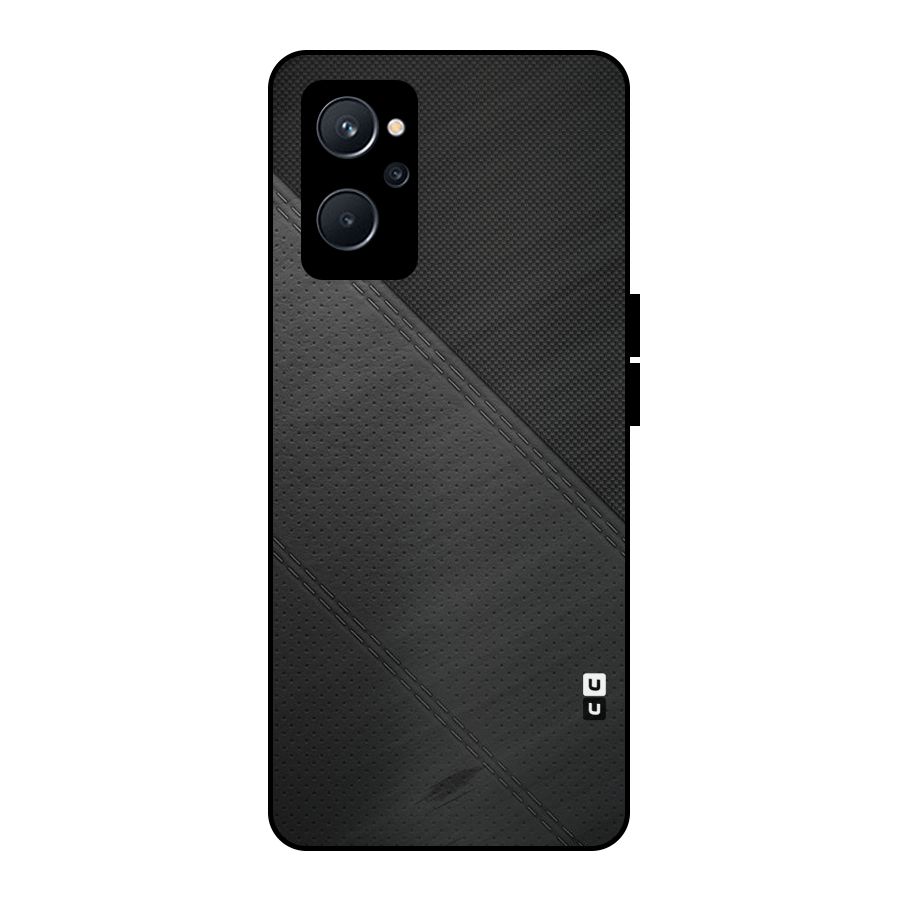 Black Polka Stripe Metal Back Case for Realme 9i 5G