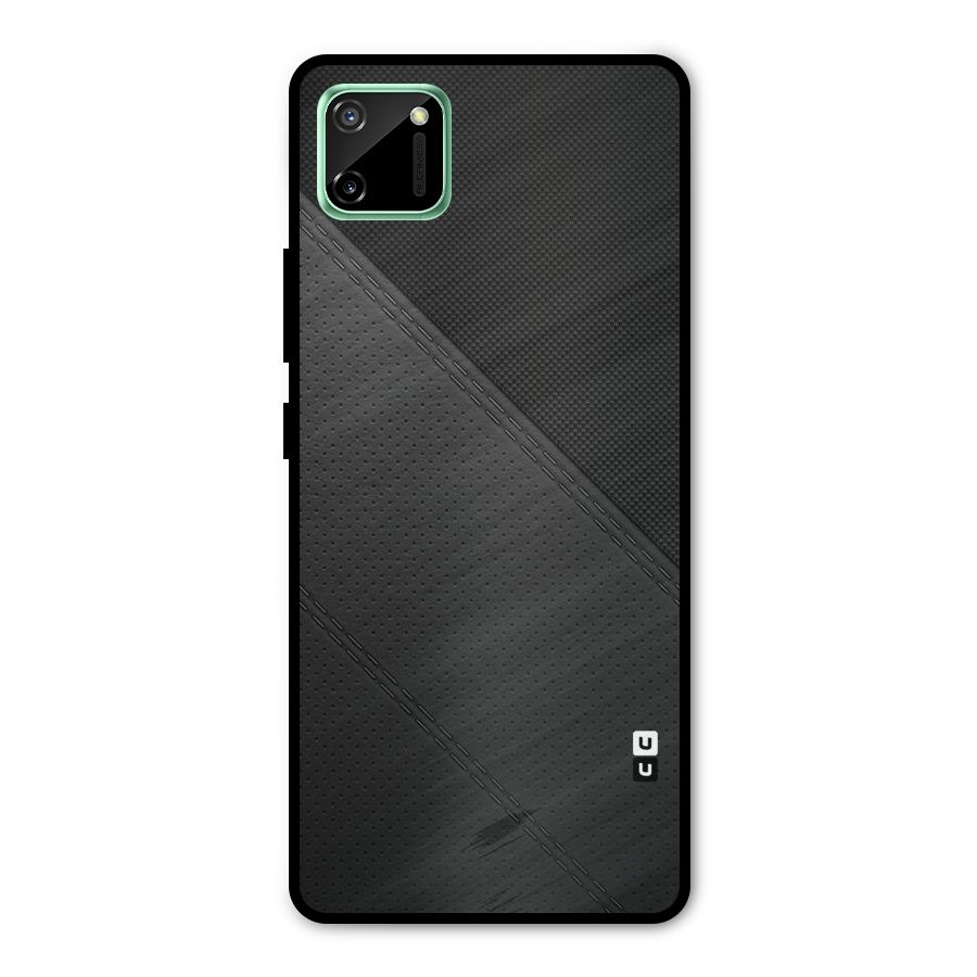Black Polka Stripe Metal Back Case for Realme C11