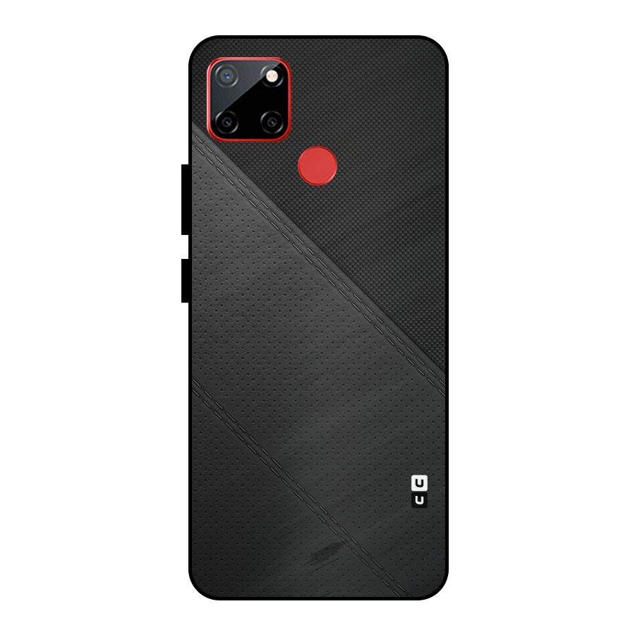 Black Polka Stripe Metal Back Case for Realme C12