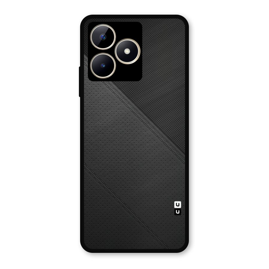 Black Polka Stripe Metal Back Case for Realme C53