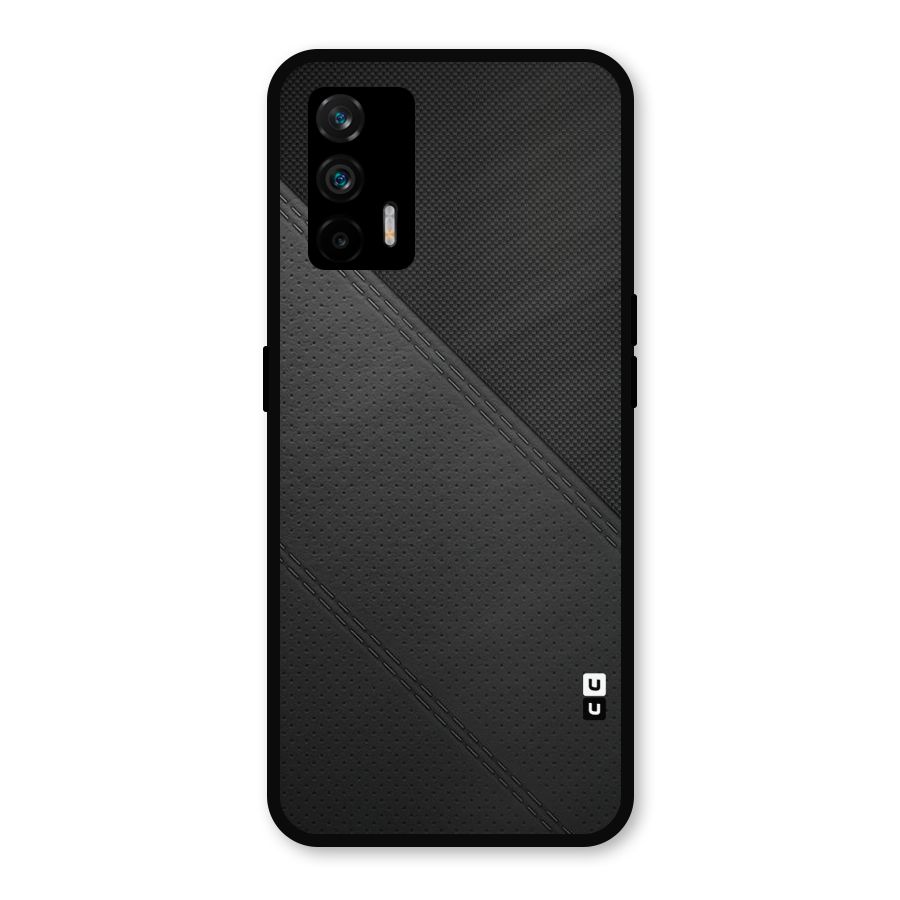 Black Polka Stripe Metal Back Case for Realme GT 5G