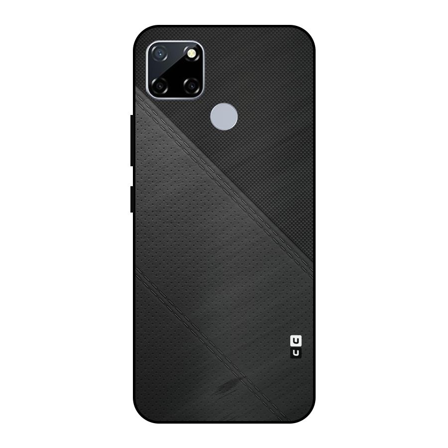 Black Polka Stripe Metal Back Case for Realme Narzo 20