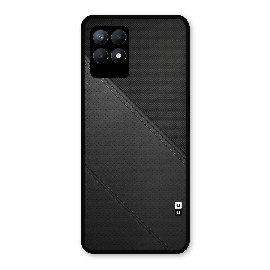 Black Polka Stripe Metal Back Case for Realme Narzo 50