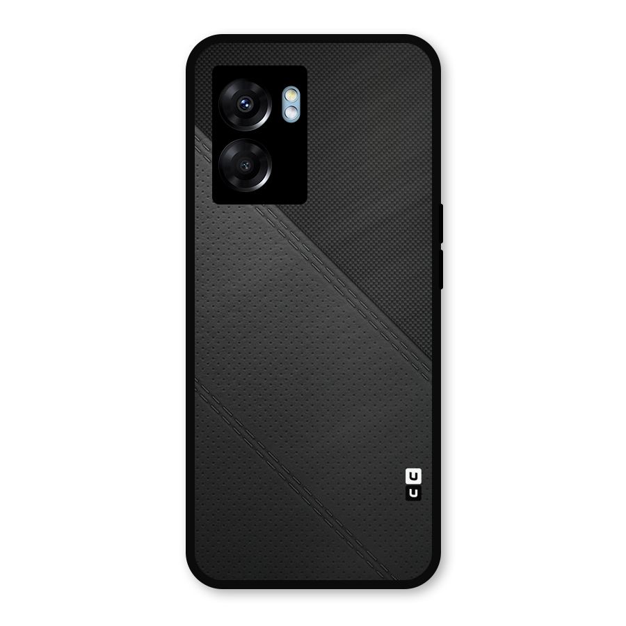 Black Polka Stripe Metal Back Case for Realme Narzo 50 5G
