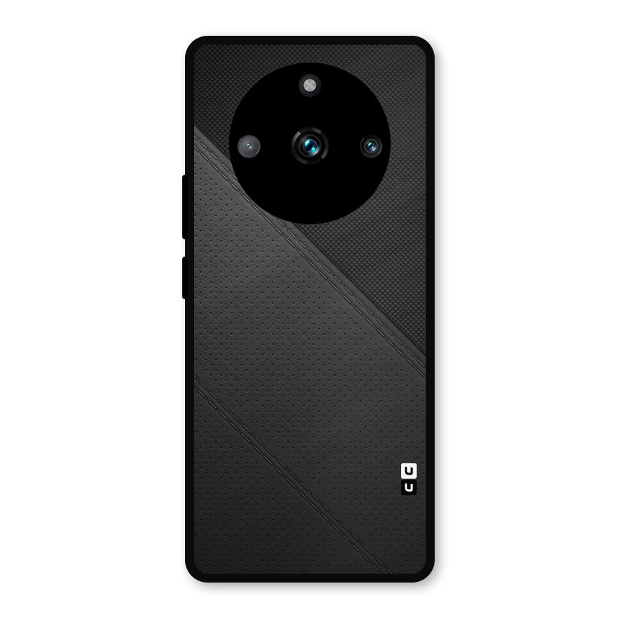 Black Polka Stripe Metal Back Case for Realme Narzo 60 Pro