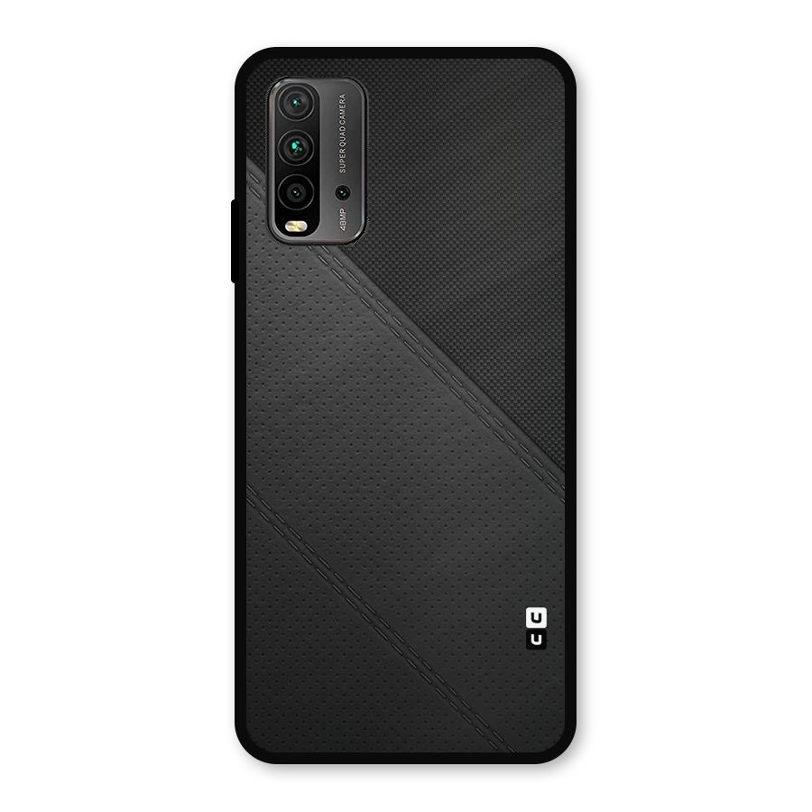 Black Polka Stripe Metal Back Case for Redmi 9 Power
