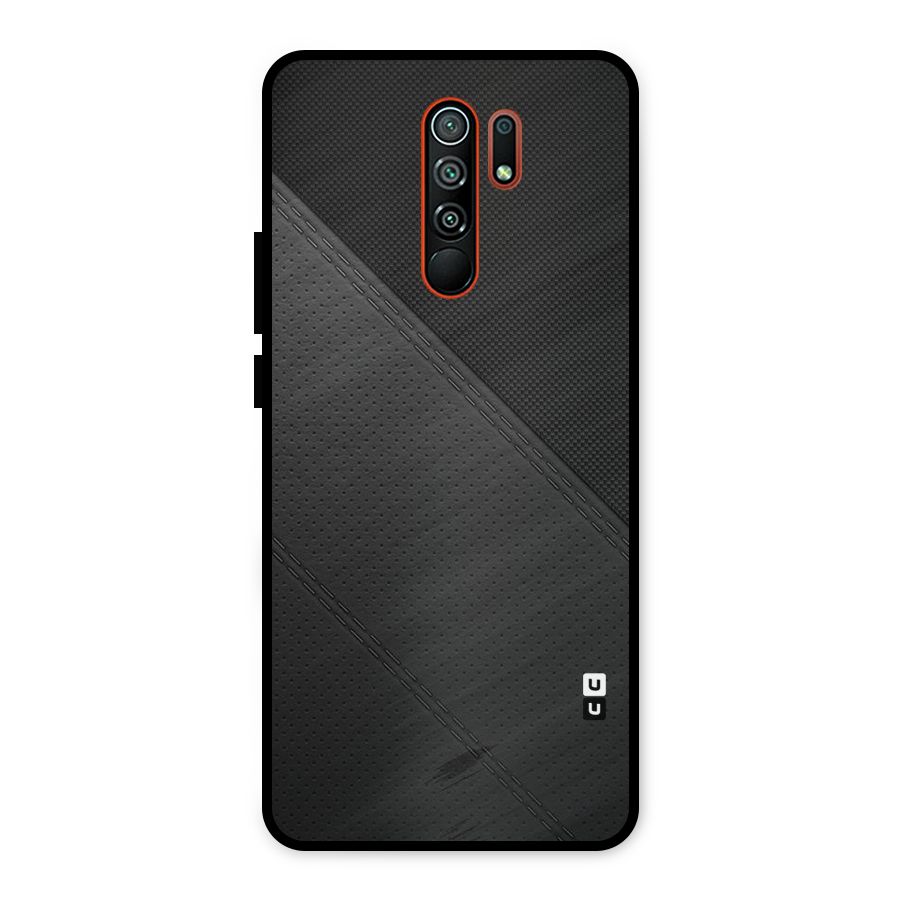 Black Polka Stripe Metal Back Case for Redmi 9 Prime