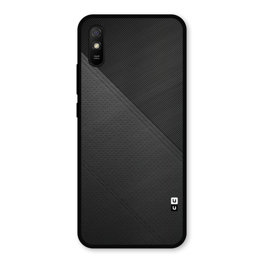 Black Polka Stripe Metal Back Case for Redmi 9i