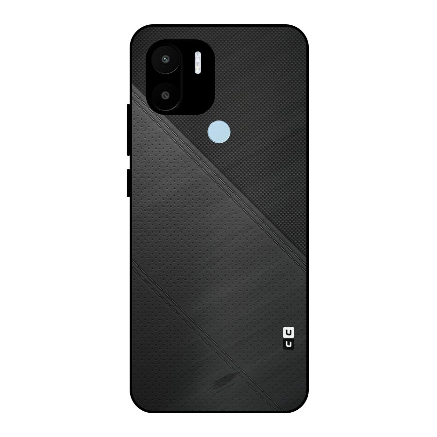 Black Polka Stripe Metal Back Case for Redmi A2+