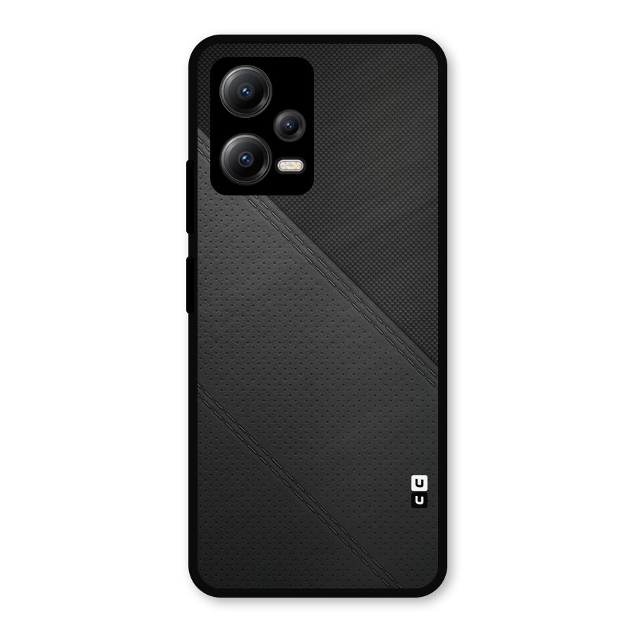 Black Polka Stripe Metal Back Case for Redmi Note 12 5G