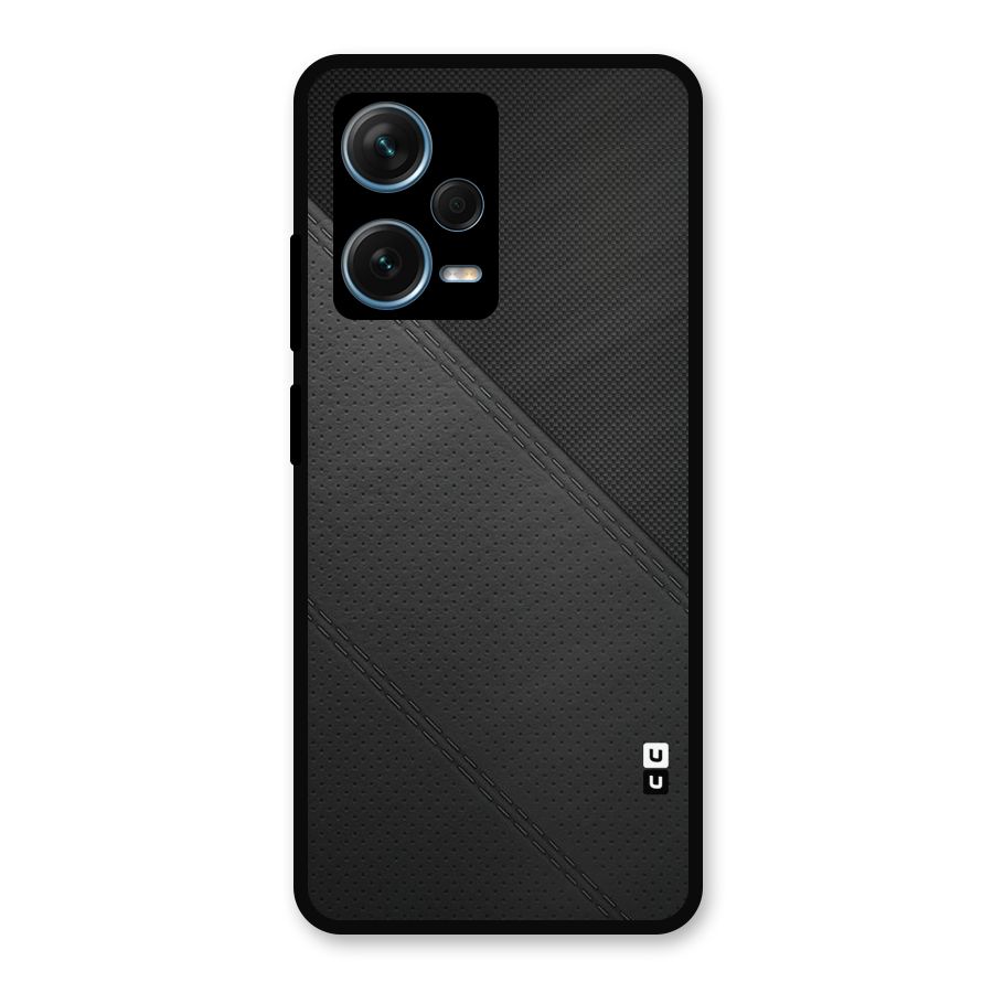 Black Polka Stripe Metal Back Case for Redmi Note 12 Pro Plus 5G