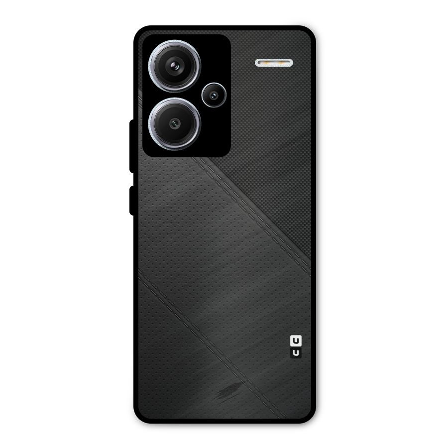 Black Polka Stripe Metal Back Case for Redmi Note 13 Pro Plus