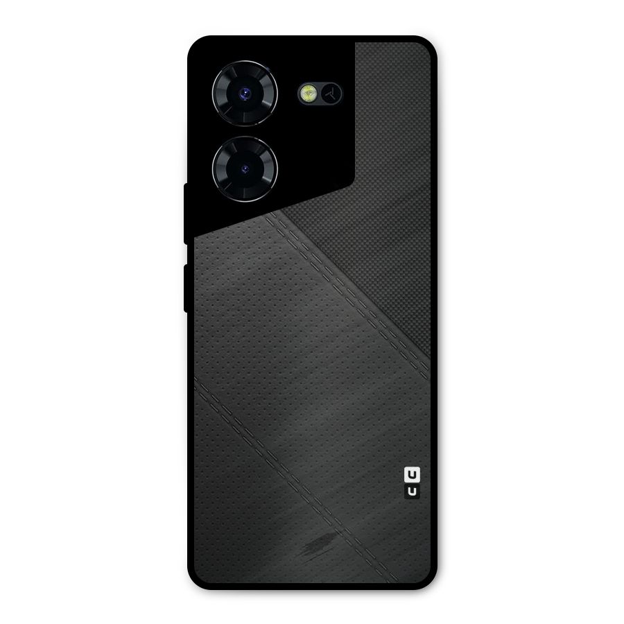 Black Polka Stripe Metal Back Case for Tecno Pova 5 Pro 5G