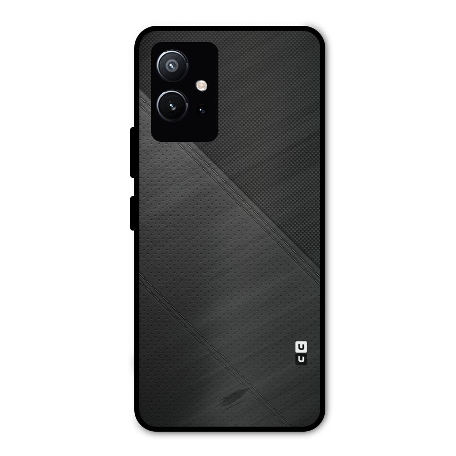 Black Polka Stripe Metal Back Case for Vivo T1 5G