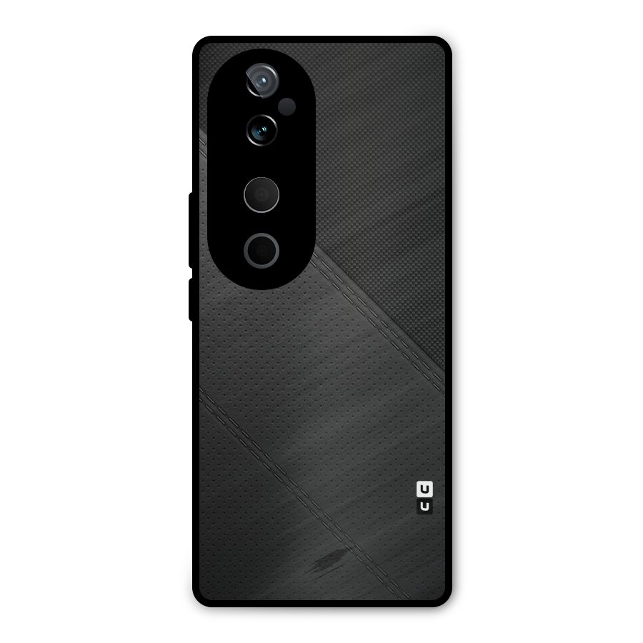 Black Polka Stripe Metal Back Case for Vivo T3 Ultra