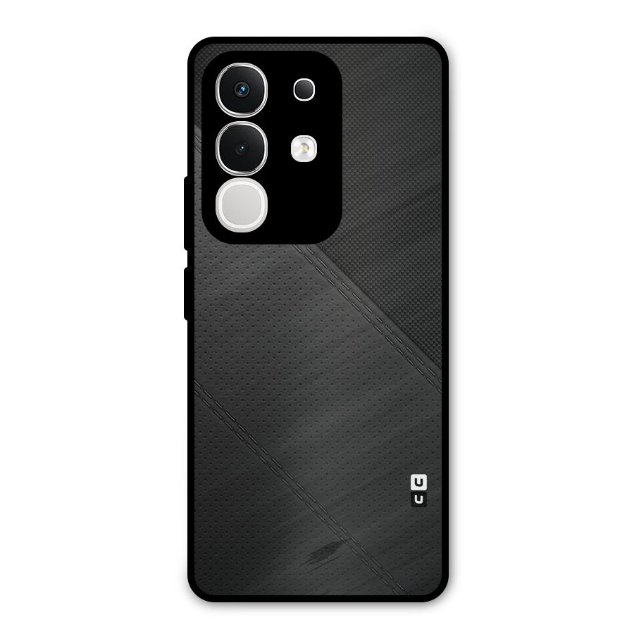 Black Polka Stripe Metal Back Case for Vivo T4x