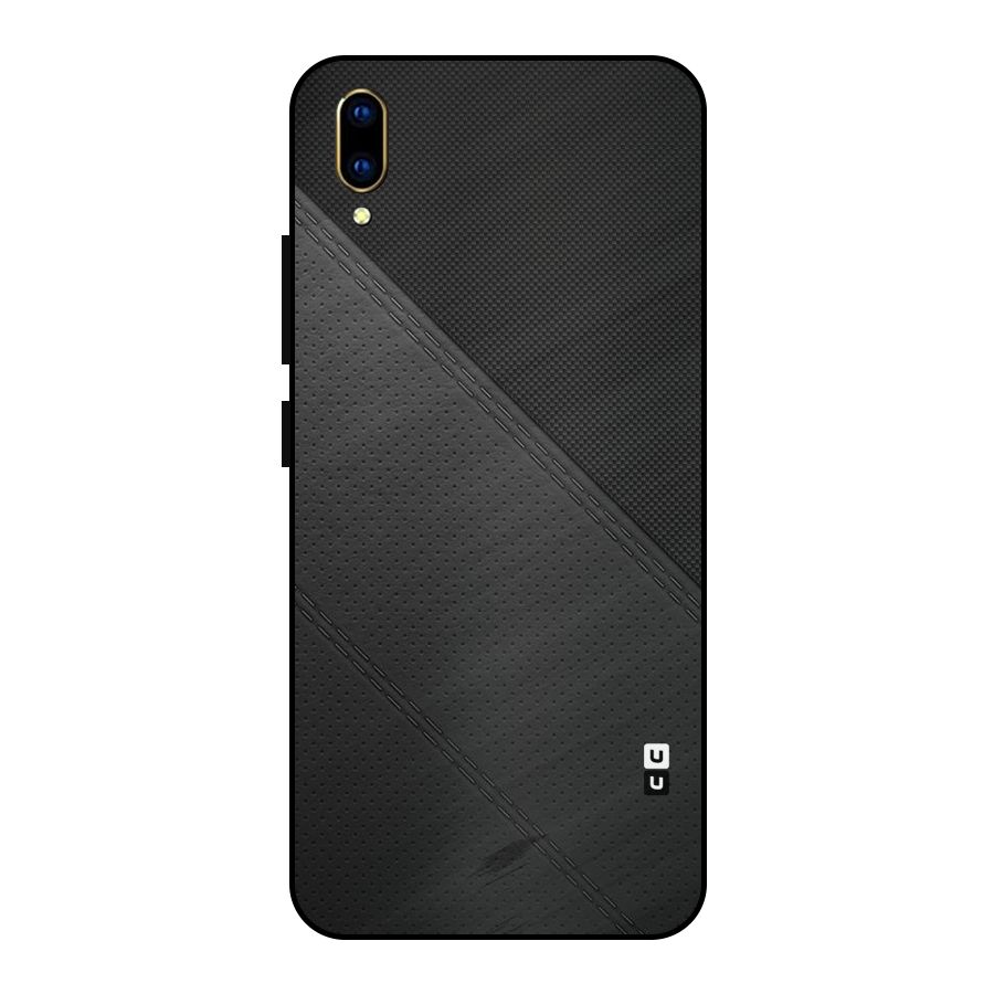 Black Polka Stripe Metal Back Case for Vivo V11 Pro