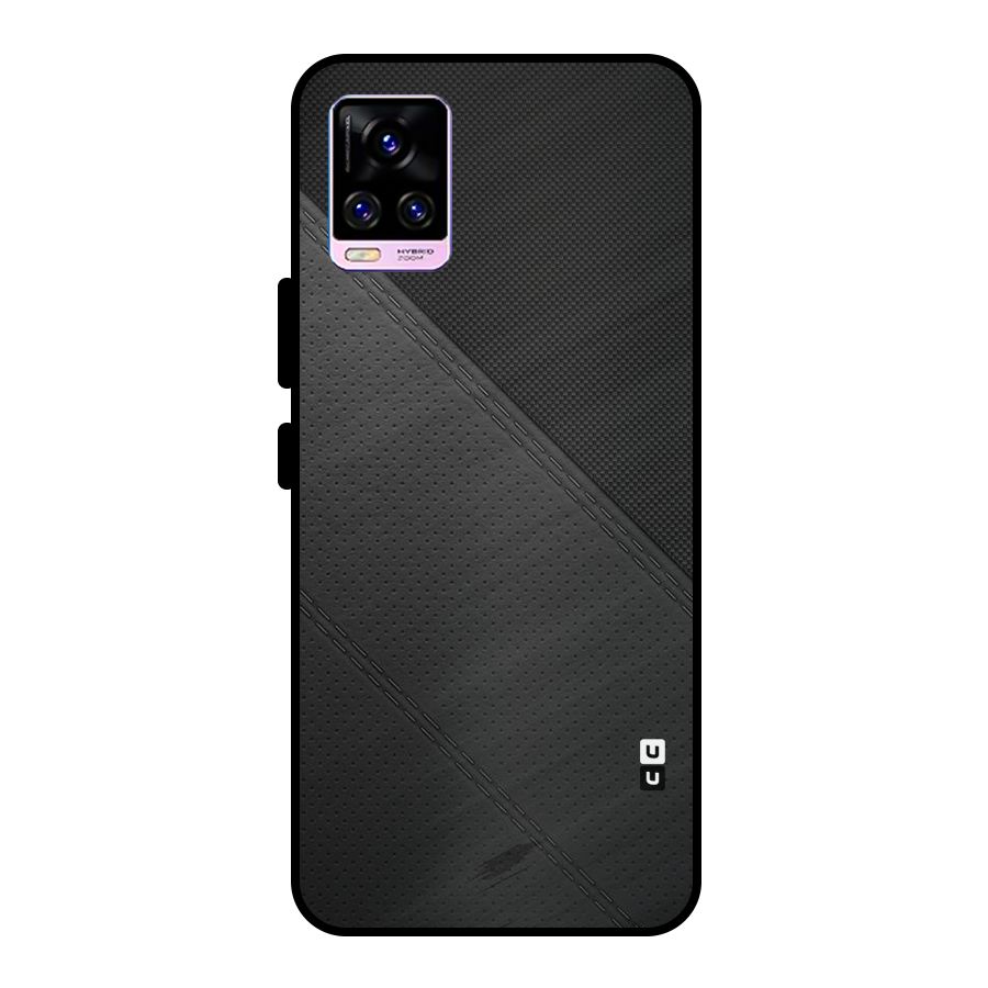 Black Polka Stripe Metal Back Case for Vivo V20 Pro